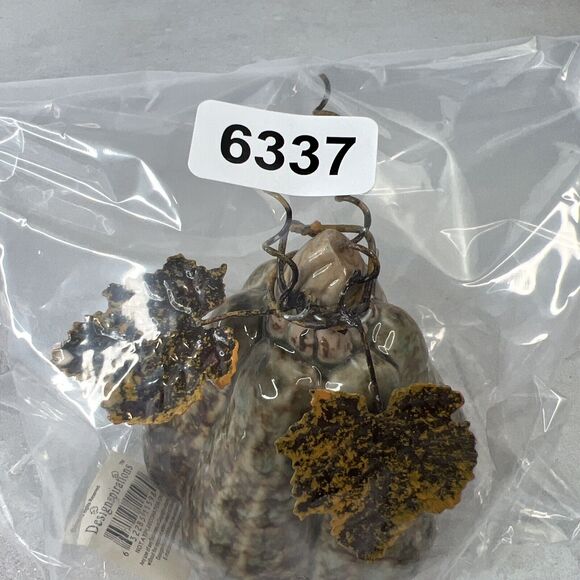 Designspirations 2004 Decorative Harvest Fall Pumpkin Ceramic‎ And Metal - Picture 11 of 11